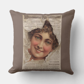 Cojín Decorativo 1884 Impresión de tarjeta comercial de Hood's Toot