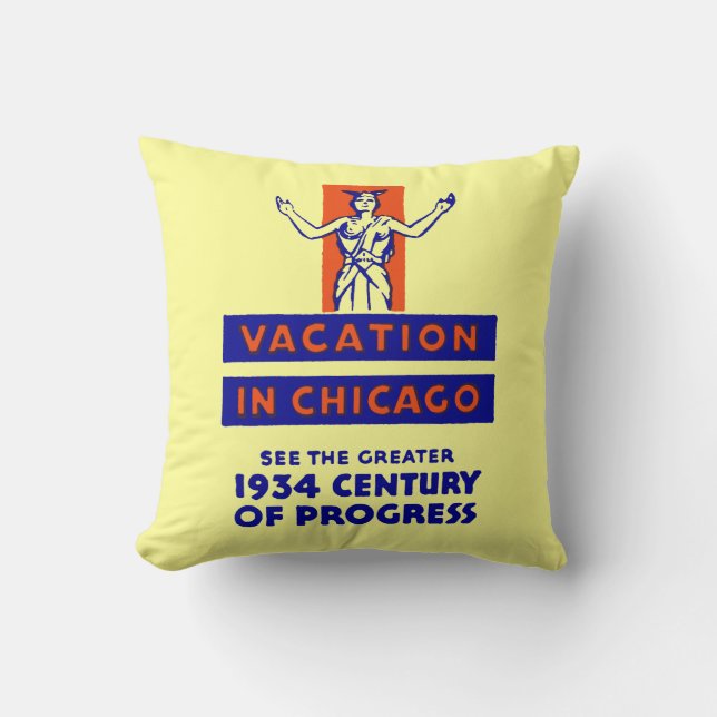 Cojín Decorativo 1934 Chicago Century of Progress (Anverso)