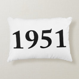 Cojín Decorativo 1951 para los cumpleaños, aniversarios,
