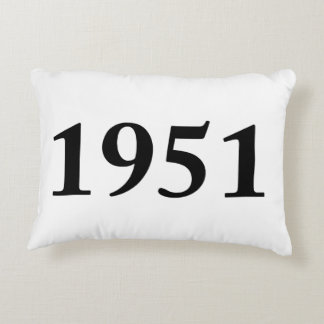 Cojín Decorativo 1951 para los cumpleaños, aniversarios,