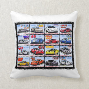Cojín Decorativo 1978-2013 montaje del Corvette de la edición