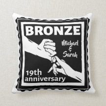 19.º aniversario boda de mano