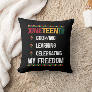 Cojín Decorativo 19 de junio, el aprendizaje creciente celebra mi l