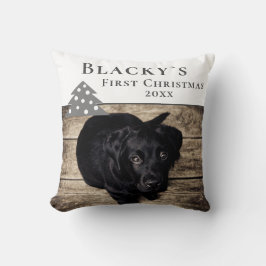 Cojín Decorativo 1.ᵉʳ Mascota de cachorros Navidades de fotografía 