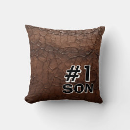 Cojín Decorativo #1 Hijo de aspecto de cuero