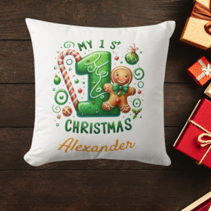 Cojín Decorativo 1er caramelo de Navidad Pan de Jengibre Foto