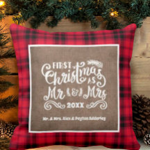 1er Navidad Sr. Sra. Foto Arpillera Cuadro de Búfa