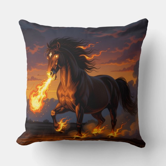 Cojín Decorativo „2026 – Das Jahr des Feuerpferds“ (Anverso)