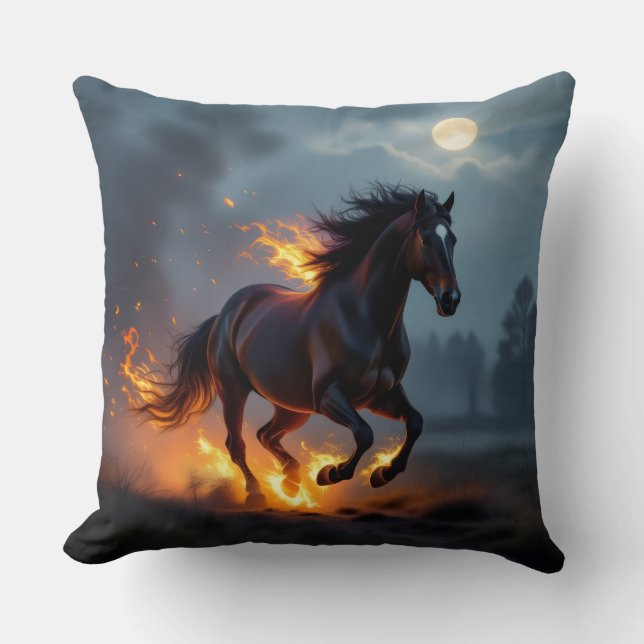 Cojín Decorativo „2026 – Das Jahr des Feuerpferds“ (Anverso)