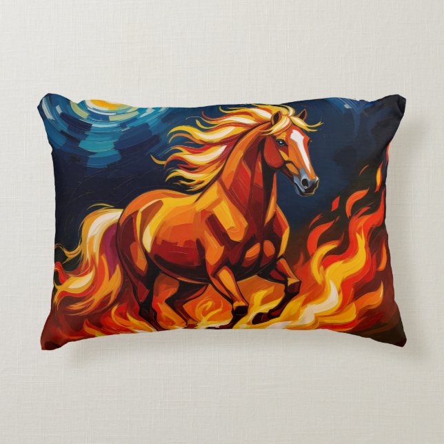 Cojín Decorativo „2026 – Das Jahr des Feuerpferds“ (Anverso)