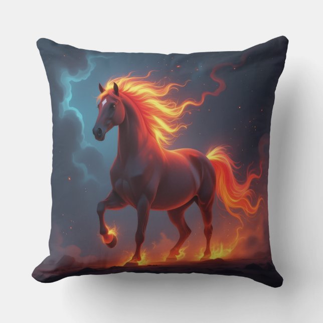 Cojín Decorativo „2026 – Das Jahr des Feuerpferds“ (Anverso)