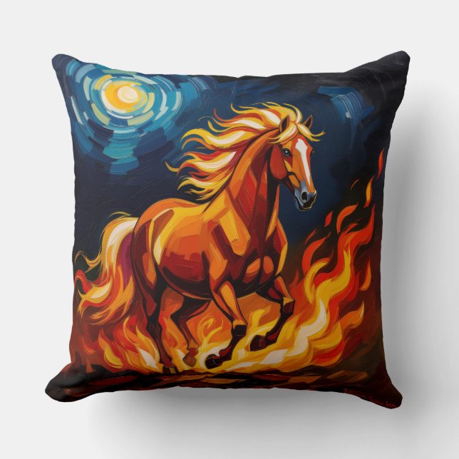 Cojín Decorativo „2026 – Das Jahr des Feuerpferds“ (Anverso)