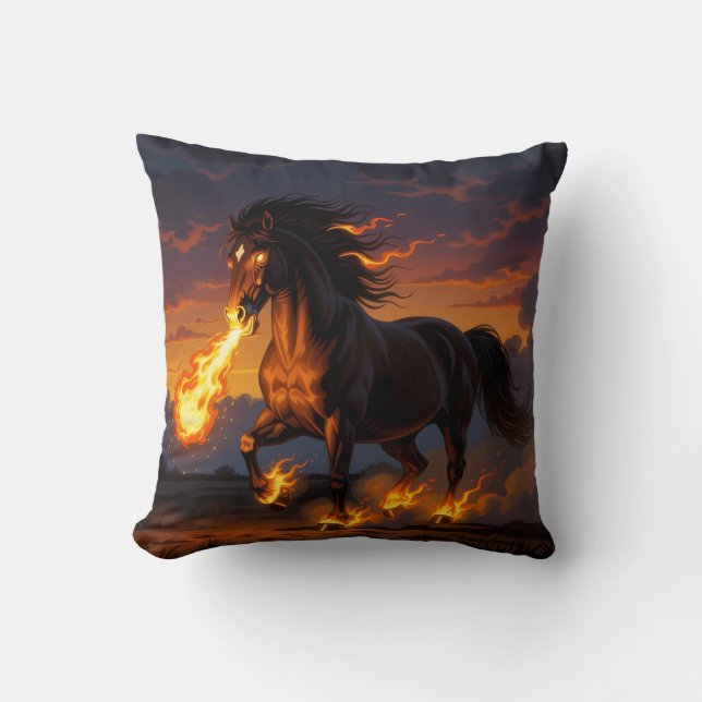 Cojín Decorativo „2026 – Das Jahr des Feuerpferds“ (Anverso)