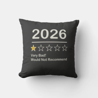 Cojín Decorativo 2026 una calificación de una estrella muy mal año