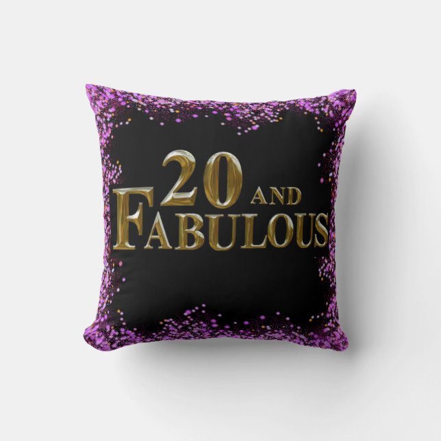 Cojín Decorativo 20.º cumpleaños (Anverso)