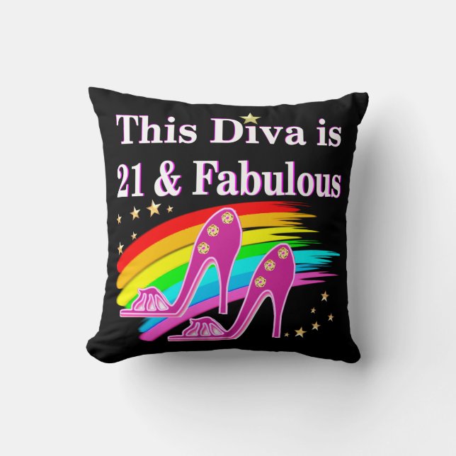 COJÍN DECORATIVO 21.ª REINA DE ZAPATOS (Anverso)