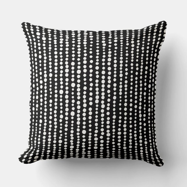 Cojín Decorativo 230216 - Blanco sobre negro (Anverso)