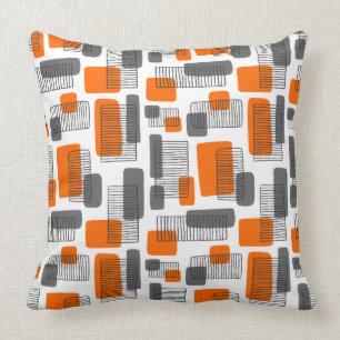 Cojín Decorativo 251215 - Naranja y gris