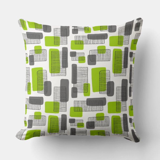Cojín Decorativo 251215 - Verde y gris (Anverso)
