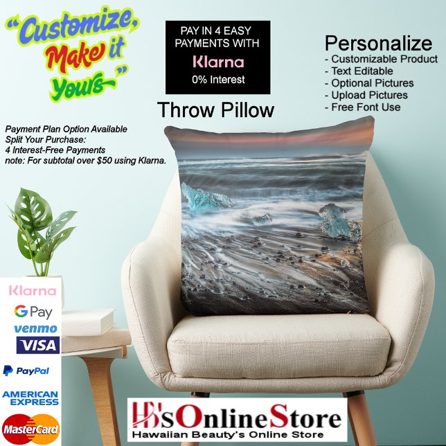 Cojín decorativo 29 de Sunset Beach Polyester (Sunset Beach Square Polyester Large Pillow 29.)