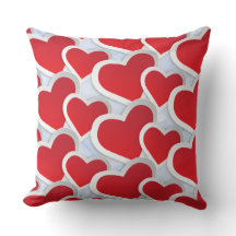 2 Corazones rojos de patrón repetitivo