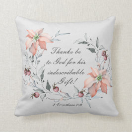 Cojín Decorativo 2 Corintios 9:15 Gracias a Dios, Navidades