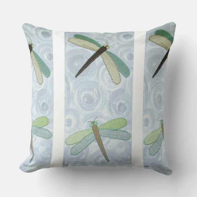 Cojín Decorativo 2 Dragonflies #1 (Anverso)