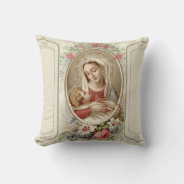 Cojín Decorativo 2 ECHÓ A UN LADO Madonna con las flores de los