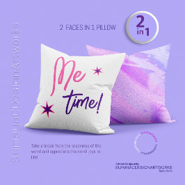 Cojín Decorativo 2 en 1 Caligrafía Elegante ''Tiempo para Mí''