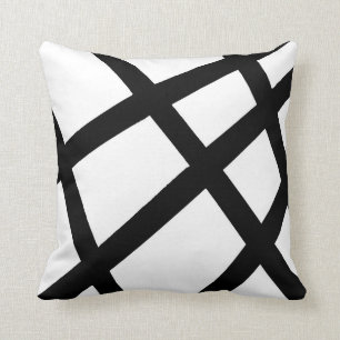 Cojín Decorativo 2 geométricos lineares blancos y negros