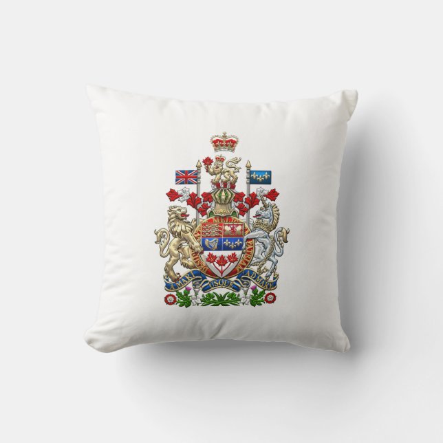 Cojín Decorativo [300] Escudo de armas del Canadá [3D] (Anverso)