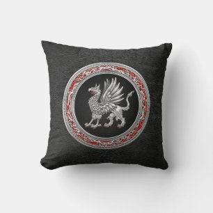 Cojín Decorativo [300] Griffin de plata sagrada