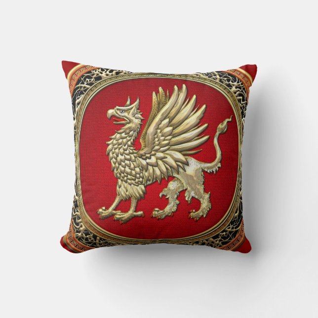 Cojín Decorativo [300] Grifo de oro sagrado (Anverso)