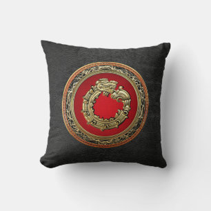 Cojín Decorativo [300] Serpent God Quetzalcoatl [Oro]