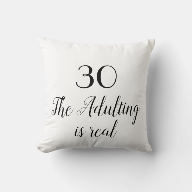 Cojín Decorativo 30.º Personalizable Keepsake (Anverso)