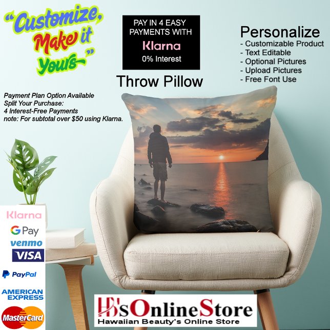 Cojín decorativo 32 Sunset Beach Polyester (Sunset Beach Square Polyester Large Pillow 32.)