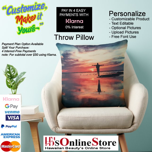 Cojín decorativo 34 Sunset Beach Polyester (Sunset Beach Square Polyester Large Pillow 34.)