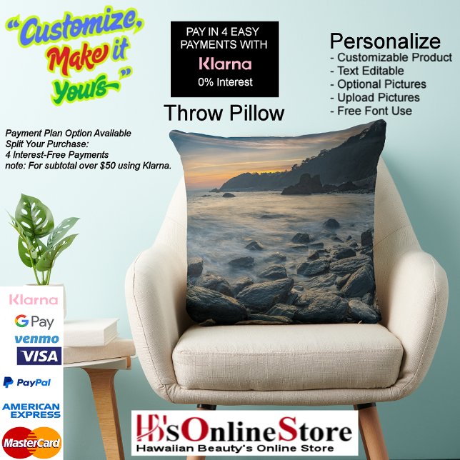 Cojín decorativo 36 de Sunset Beach Polyester (Sunset Beach Square Polyester Large Pillow 36.)