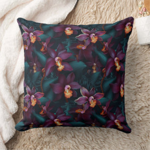 Cojín Decorativo 3.ª orquídea en colores vivos
