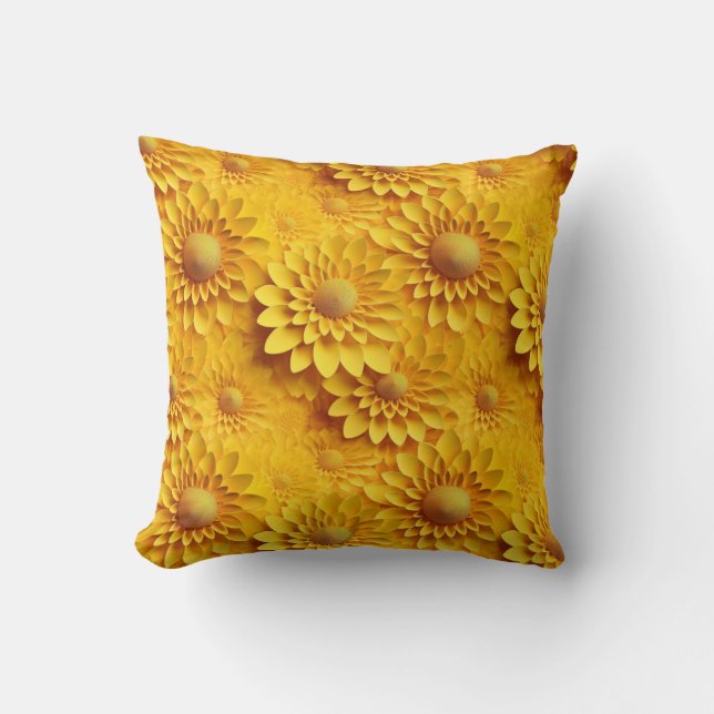 Cojín Decorativo 3.ᵉʳ patrón de girasol (Anverso)