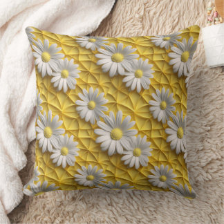 Cojín Decorativo 3 d mareas blanco y amarillo