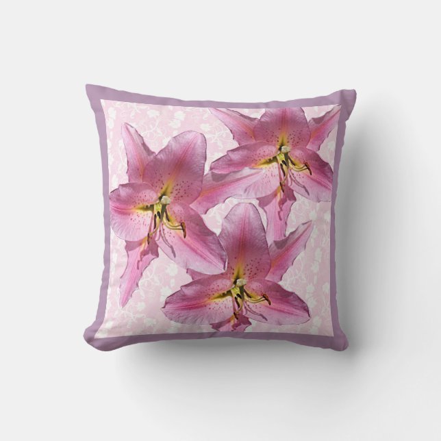Cojín decorativo 3 de Lirio Rosa (Anverso)