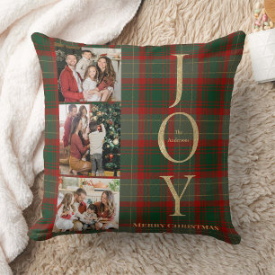 Cojín Decorativo 3 Navidades de foto de Buffalo Plaid