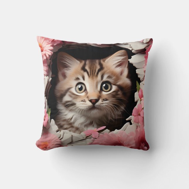 Cojín Decorativo 3D cat pillow (Anverso)