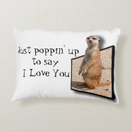 Cojín Decorativo 3D Meerkat le deja conocerle le ama y él cuida