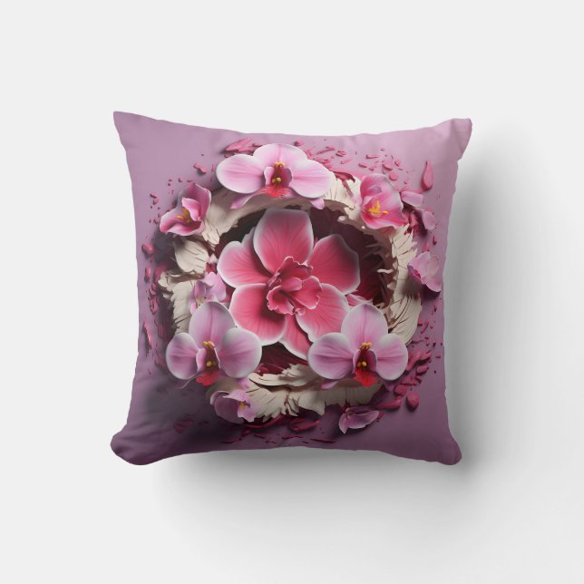 Cojín Decorativo 3D orchid pillow (Anverso)