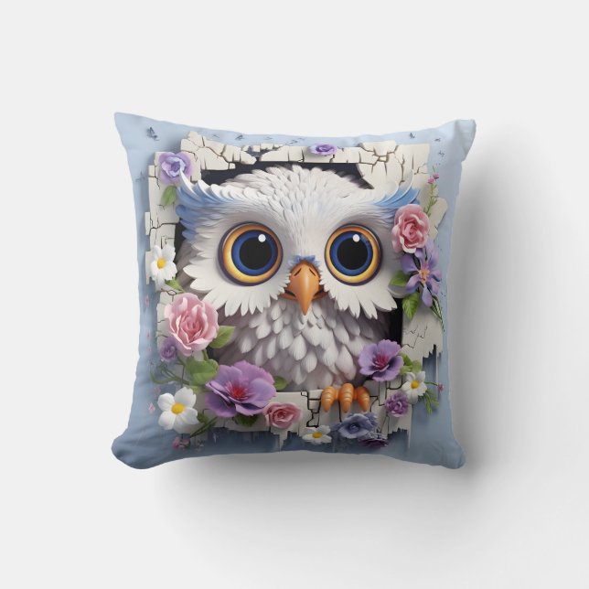Cojín Decorativo 3D owl pillow (Anverso)