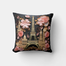 3D Paris pillow