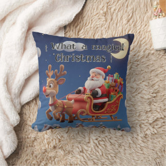 Cojín Decorativo 3D Style Christmas Night Sleigh Pillow
