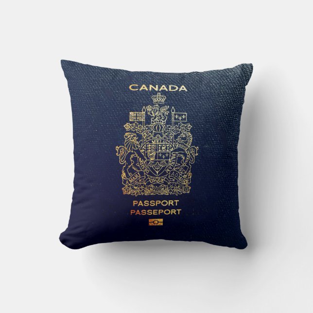 Cojín Decorativo [400] Cobertura de pasaporte canadiense (Anverso)